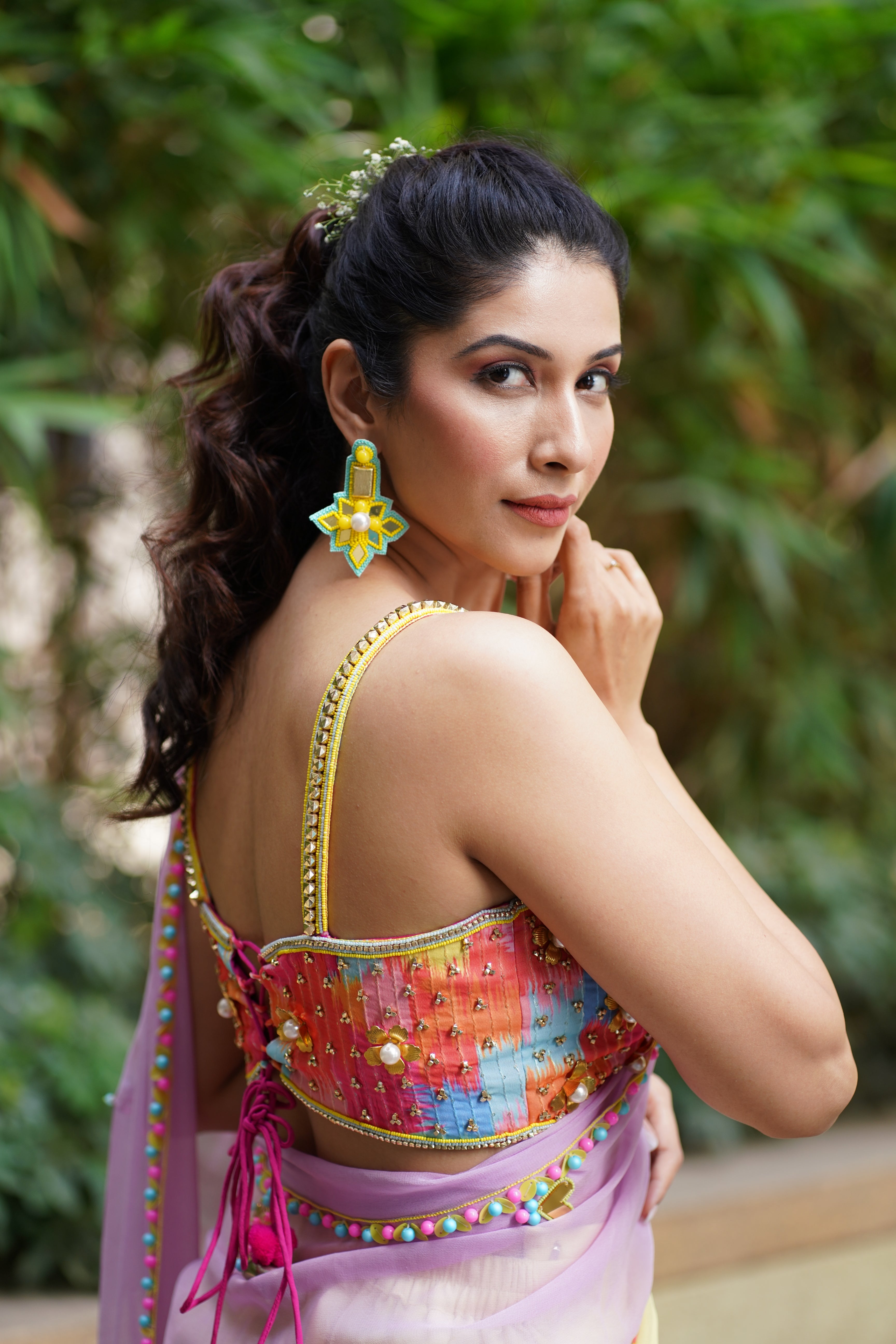 Multicolor beaded handcrafted earrings